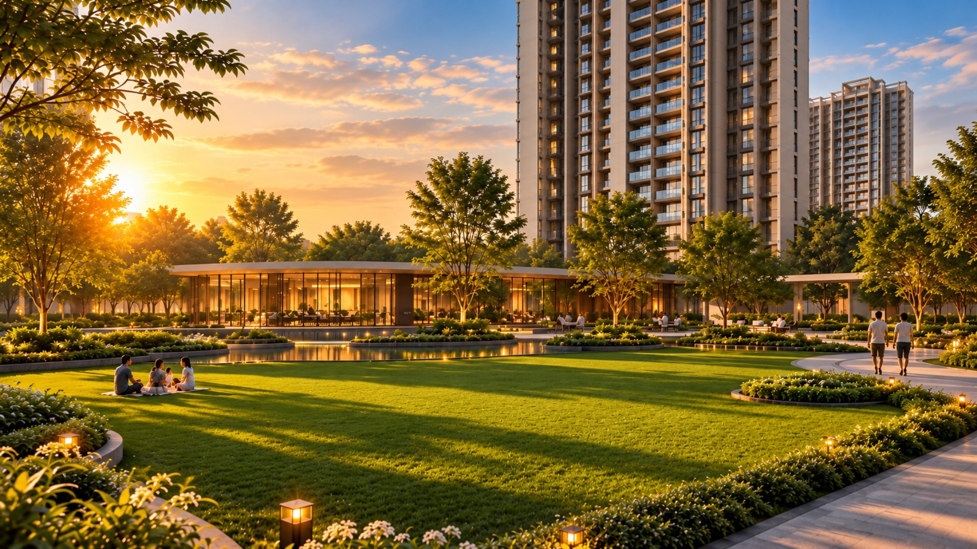 Orbis Phase 1 evening aerial view
