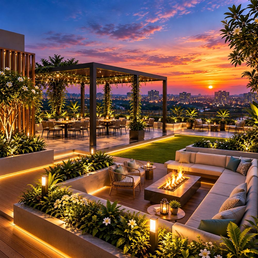 Orbis Phase 1 rooftop amenities Ghansoli